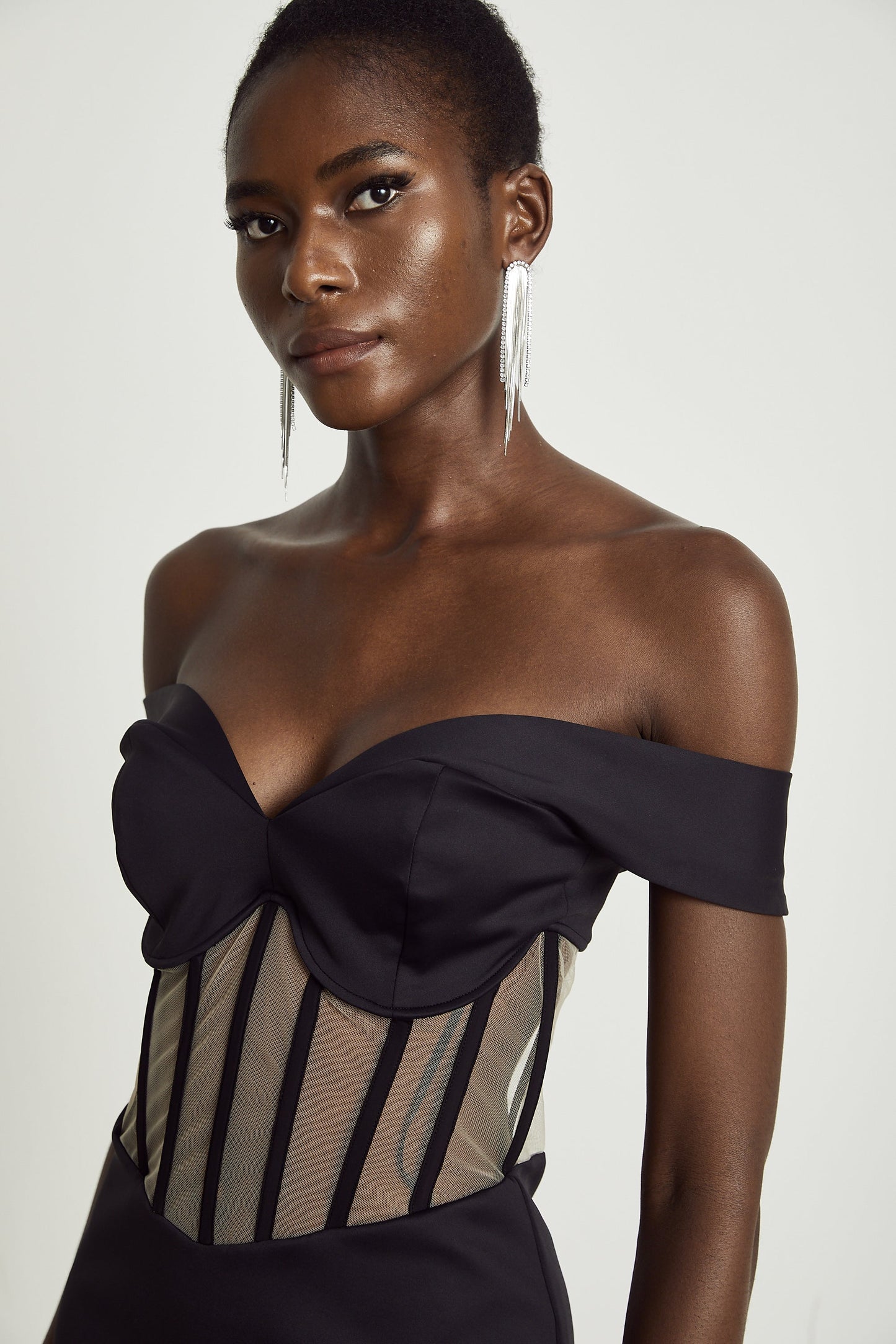 Laguna Panelli Korse Mini Elbise