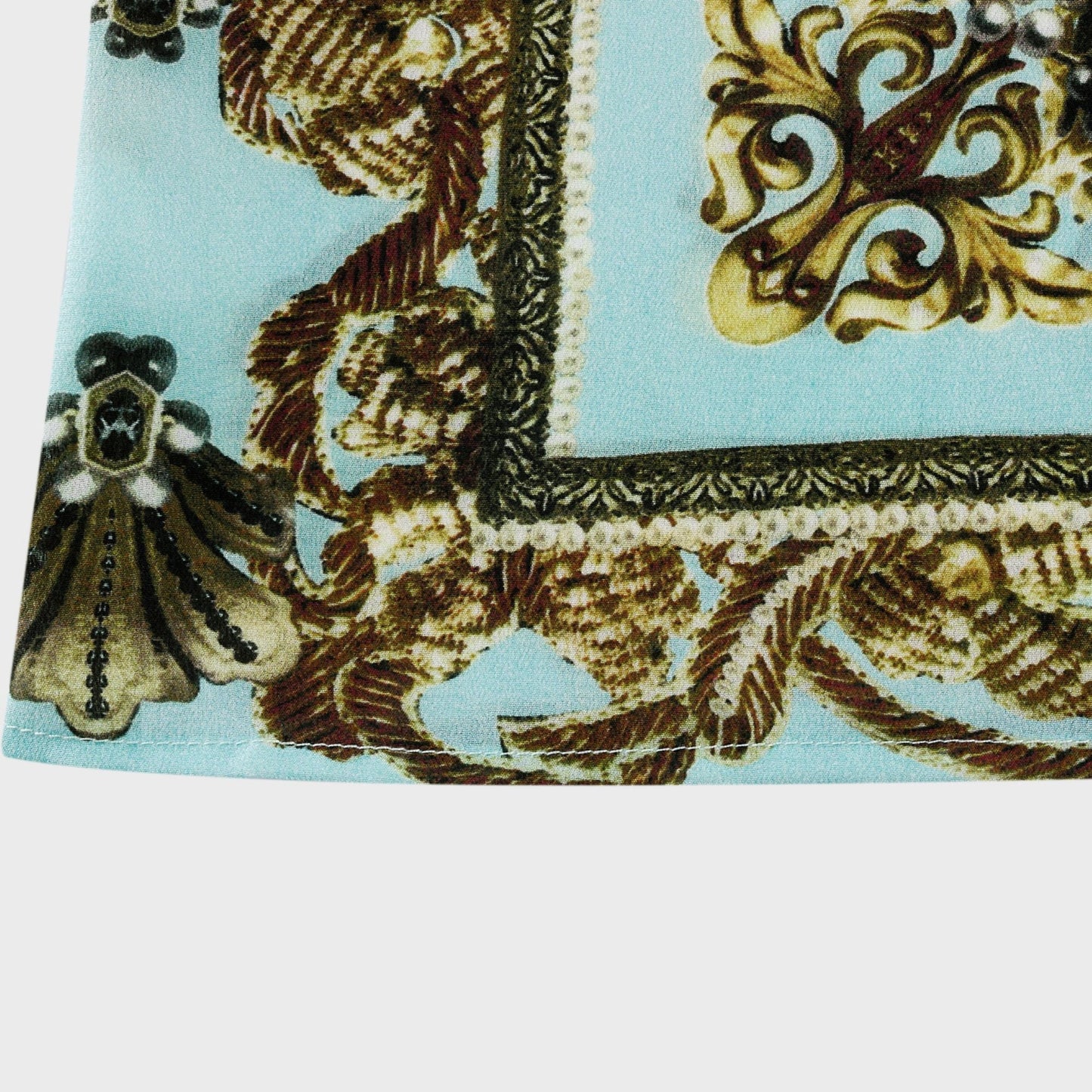 Lana İpek Büküm Önü Süslü Midi Elbise