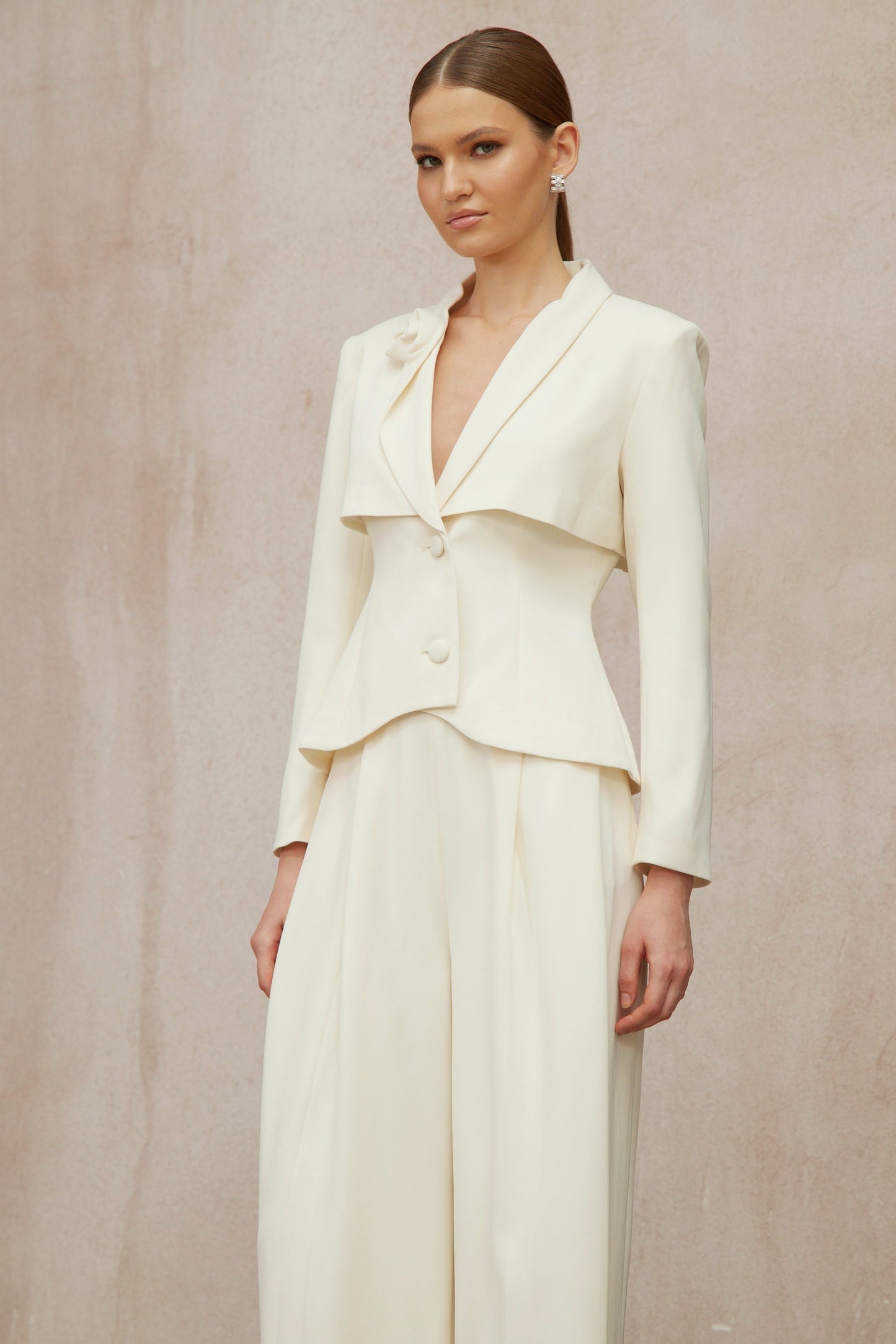 Teresa 3D Petal Blazer ve Pantolon Takımı