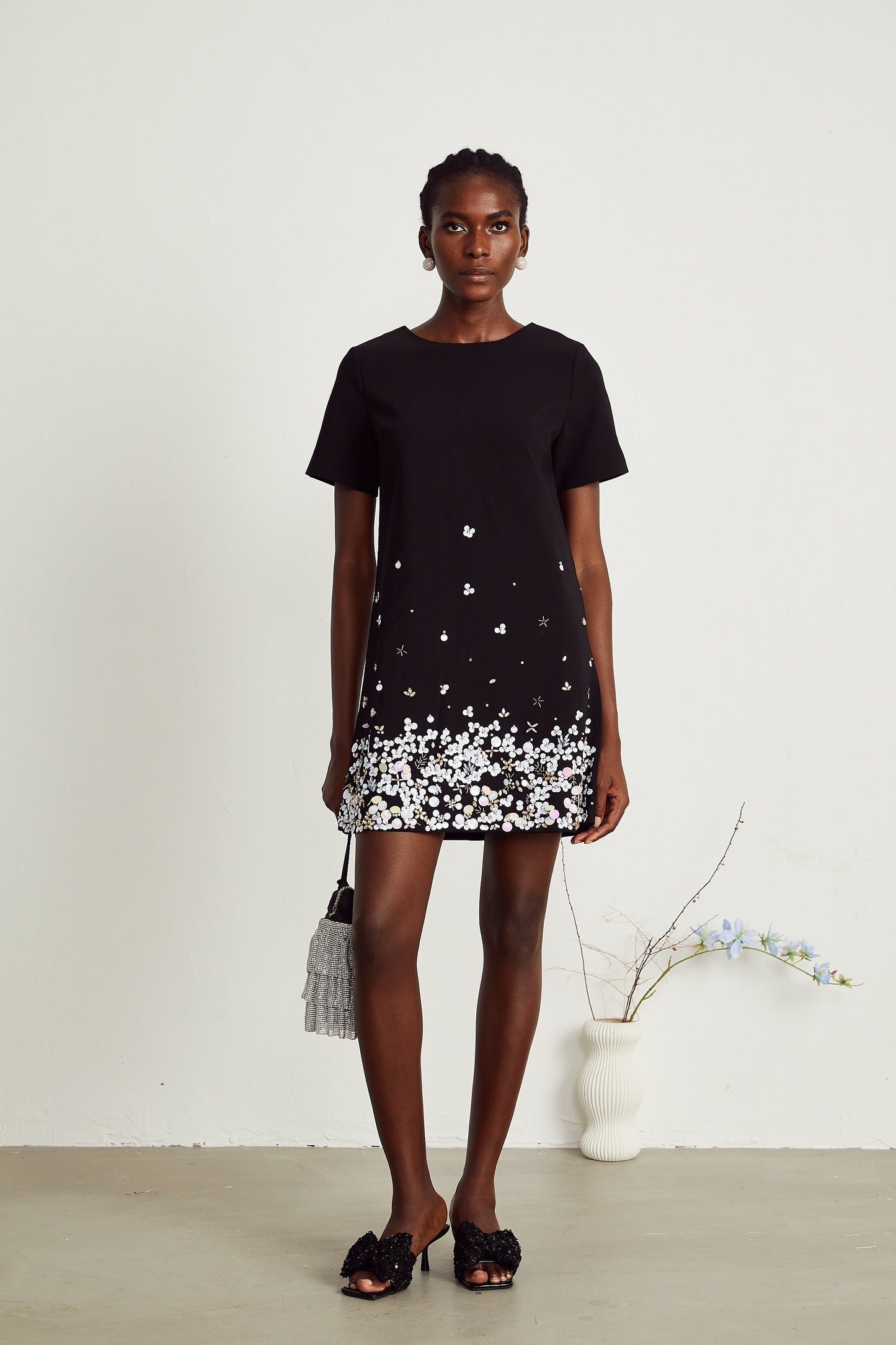 Rachel'In Kristal İşlemeli Mini Elbisesi