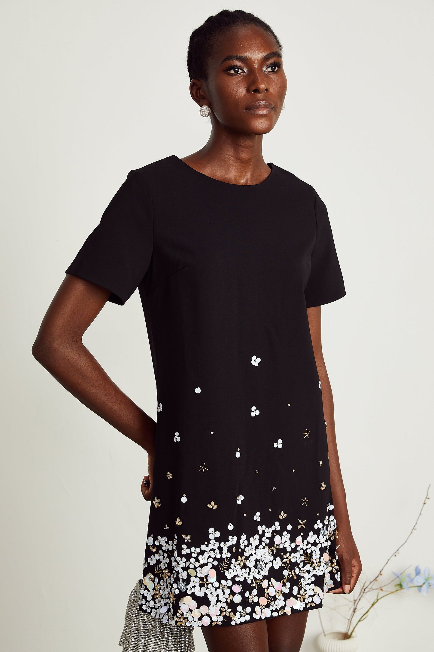 Rachel'In Kristal İşlemeli Mini Elbisesi