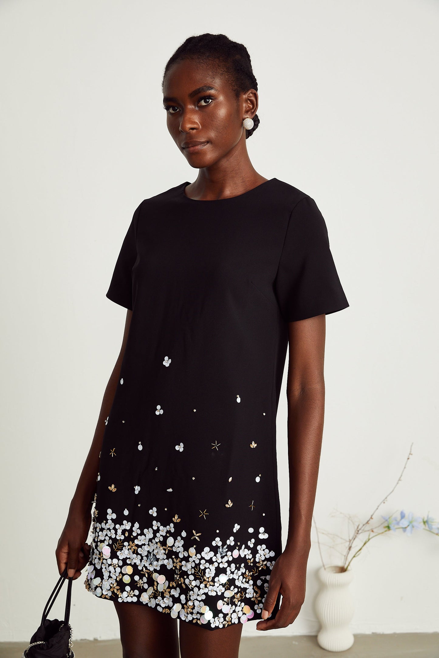 Rachel'In Kristal İşlemeli Mini Elbisesi