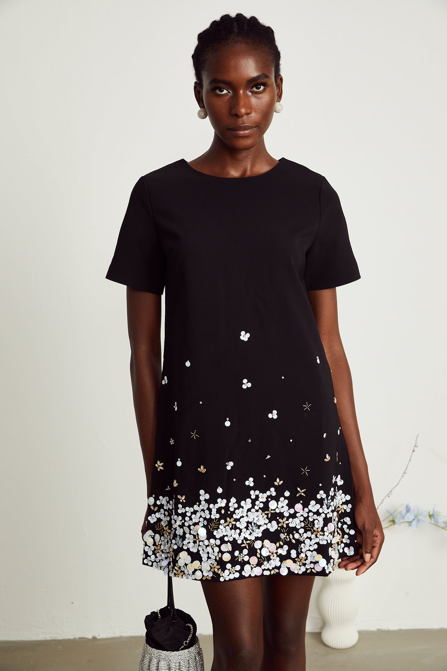 Rachel'In Kristal İşlemeli Mini Elbisesi