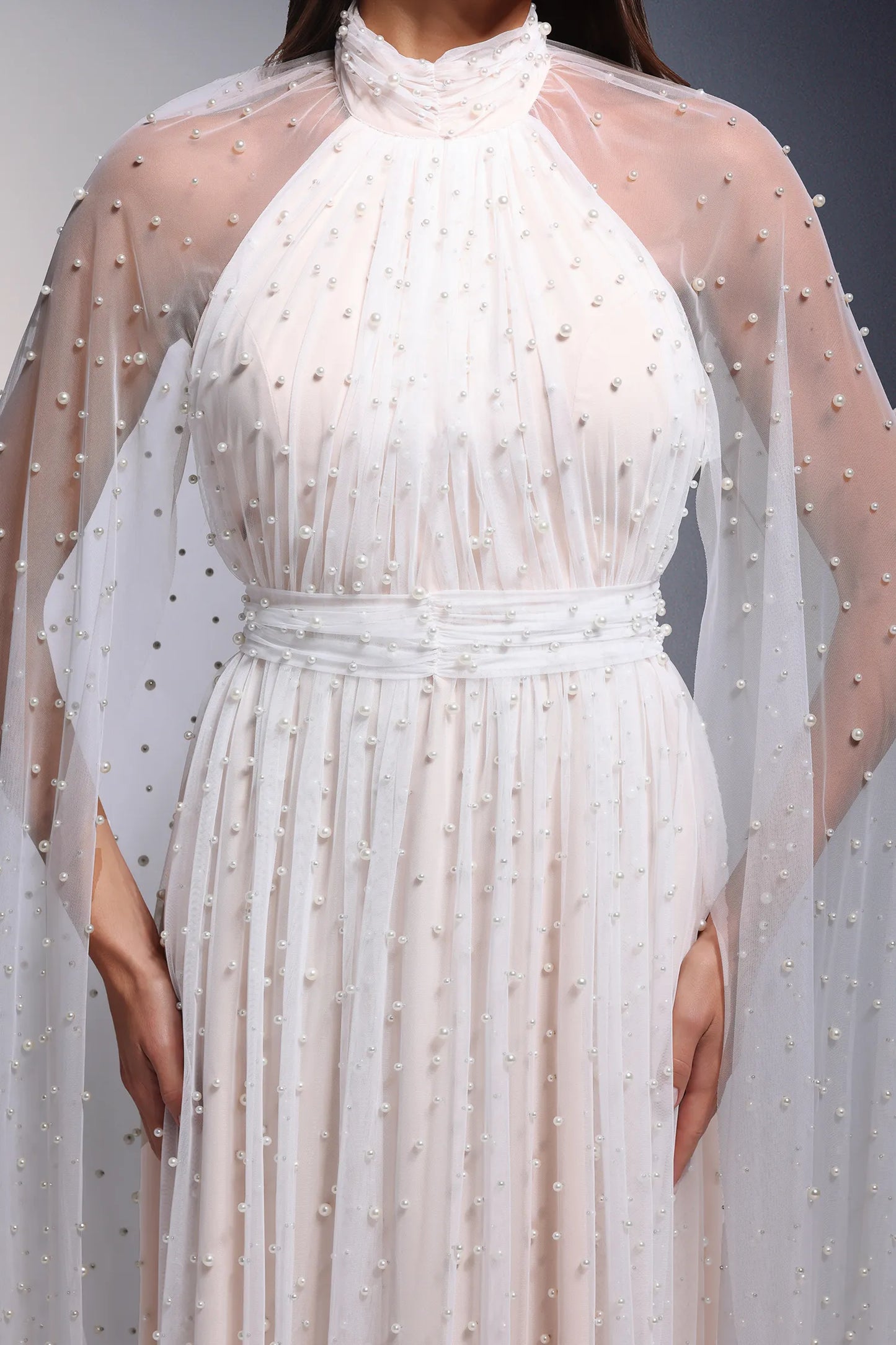 hanley Pearl Kolsuz Uzun Elbise