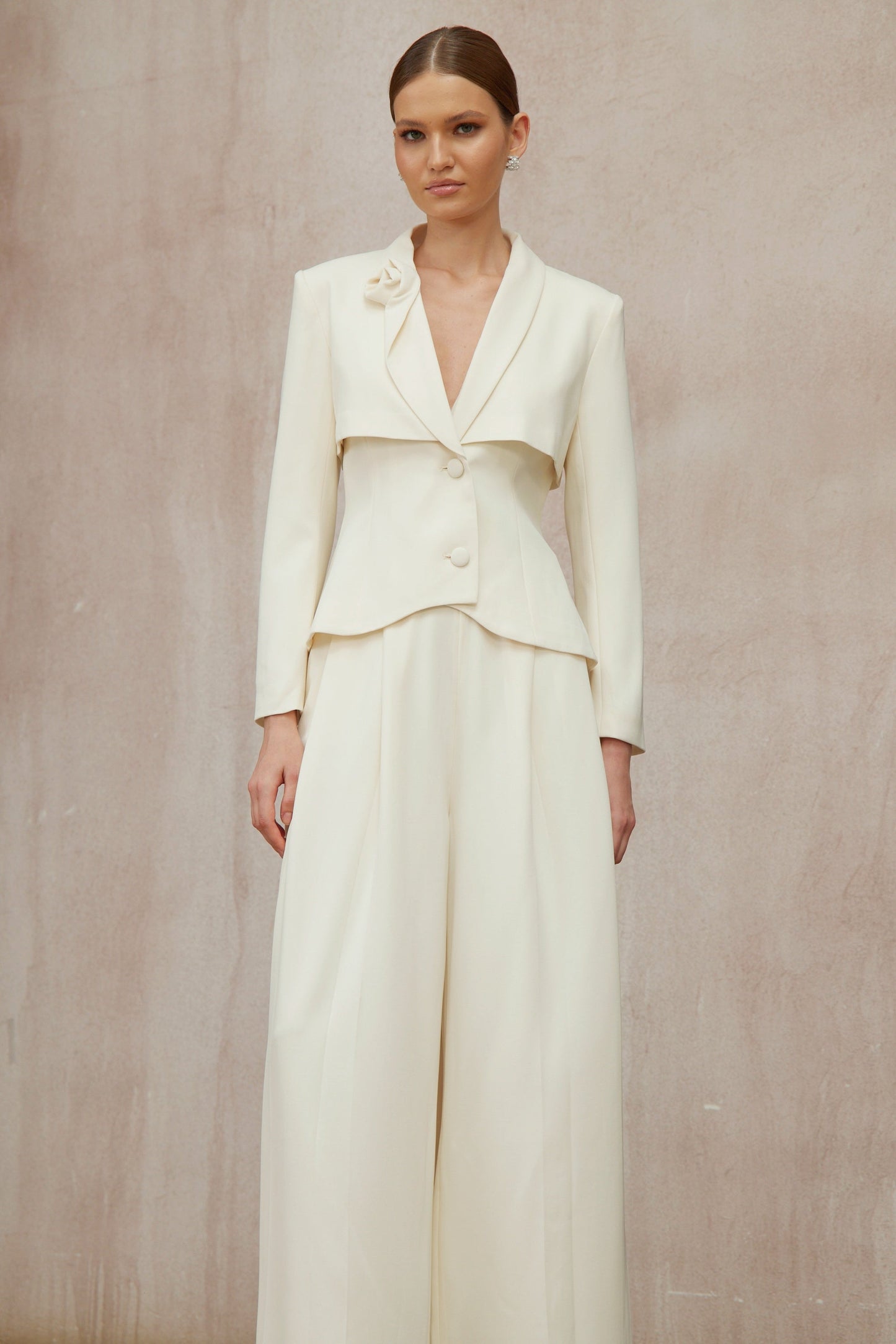 Teresa 3D Petal Blazer ve Pantolon Takımı