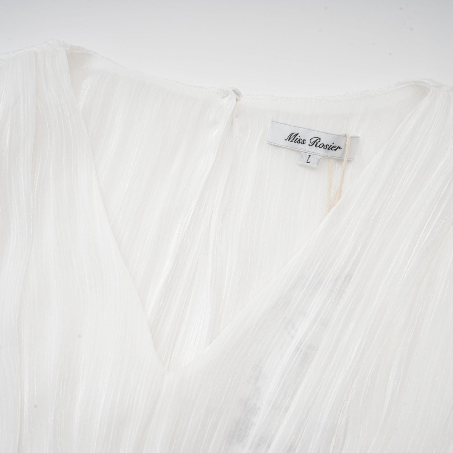 Bella  Beyaz tam pileli daralmış mini elbise