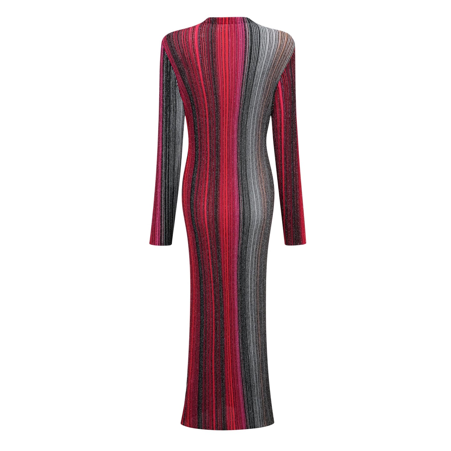 Serelith  Kırmızı Metalik Örgü Uzun Hırka