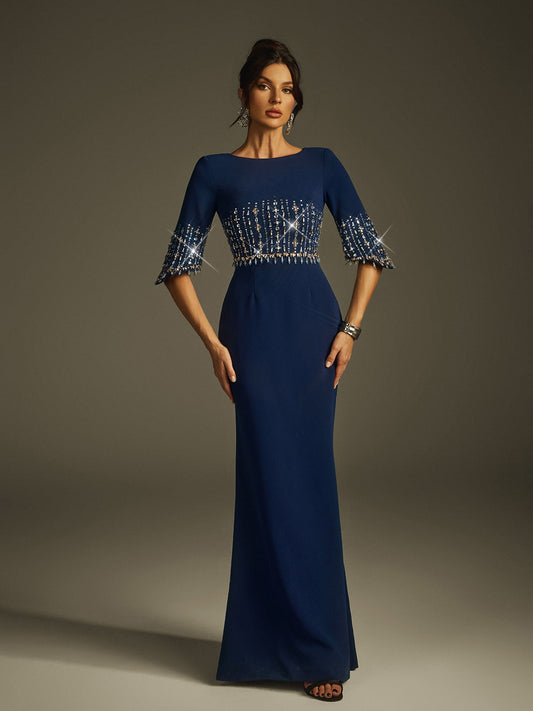 Haelyra Taşlı Uzun Elbise