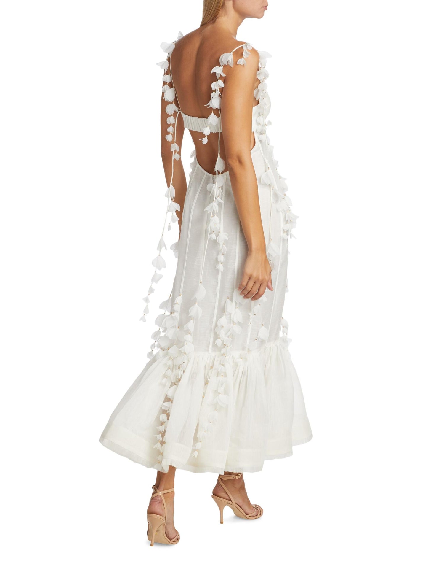 Nora Koktey  Yapraklı Midi Elbise