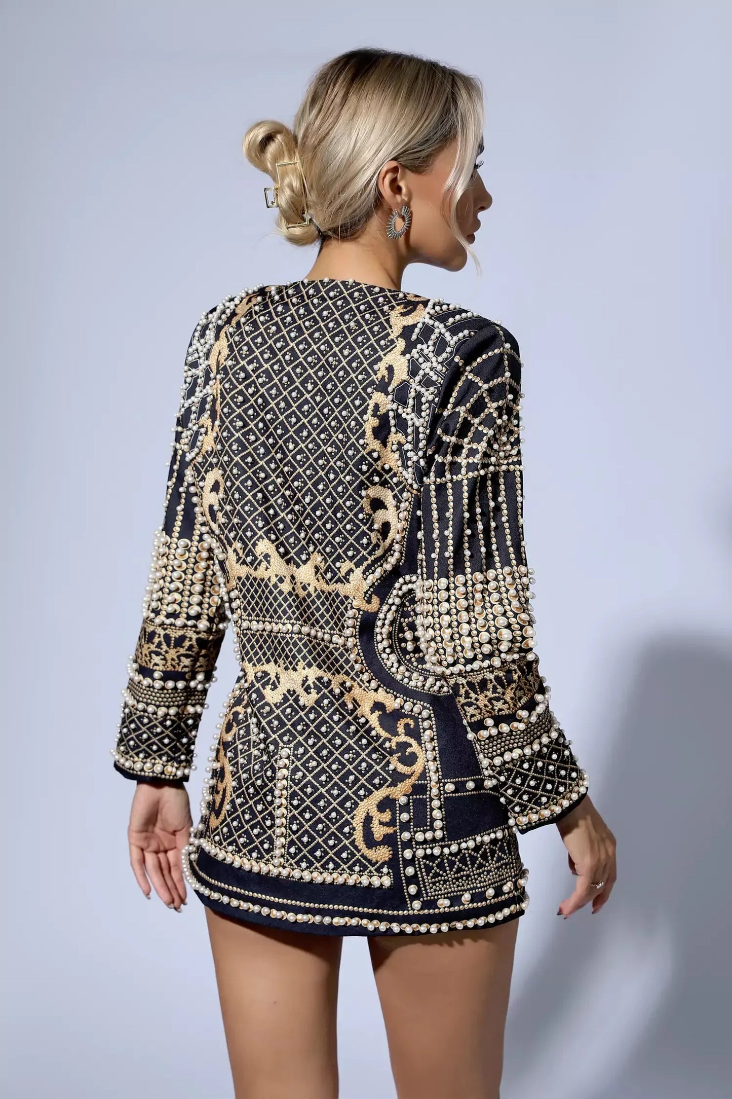 Catherine Desen Debriyaj V Yaka Blazer Elbise