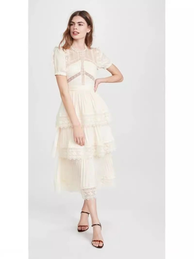 Nez Pileli Midi Boy Tasarım Elbise