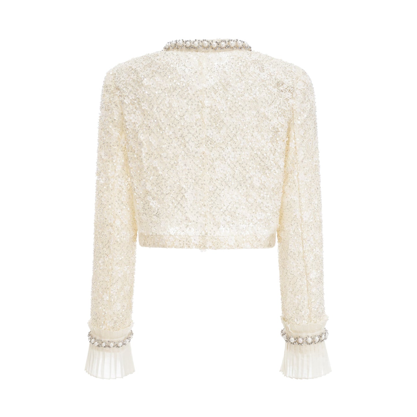 Madeleine çiçekli sahte inci süslemeli ceket